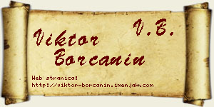 Viktor Borčanin vizit kartica